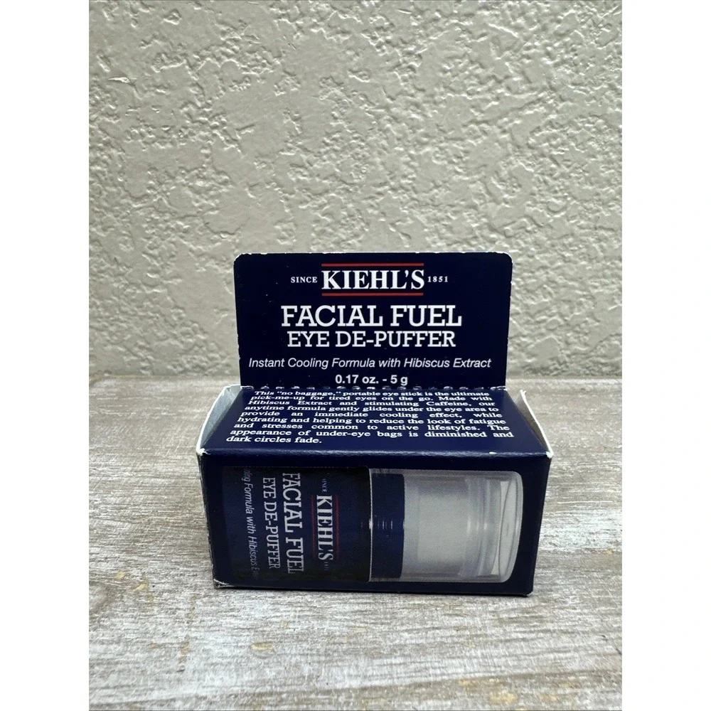 $120 🌙 Kiehl's Facial Fuel Eye De-Puffer Stick for Men - 5ml / 0.17oz, NEW